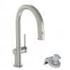 Hansgrohe Aqittura M91 drezová batéria s výsuv. koncovkou a filtrač. hlavicou vzhľad Nerez HG 76803800