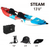 AQUA MARINA KAJAK STEAM-412 pre 2 osoby, 412 x 80 cm