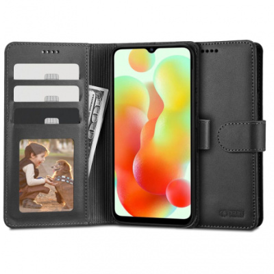 Tech-Protect Wallet knižkové puzdro na Xiaomi Redmi 12C, čierne