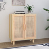 zahrada-XL Komoda hnedá 60x30x70 cm masívna borovica a prírodný ratan 345632
