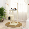 vidaXL Škrabadlo pre mačky so sisalovými stĺpikmi krémové 104 cm 171469