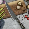 IZMAEL Damaškový kuchynský nôž Kurohana Chef/Čierna/Zlatá 21.3 cm