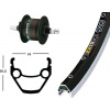 Bike-Parts Predné koleso 26x1,75 dyn.v náb. čier.36 dier ZX 19 čie/str.špice čier.s pev.os.