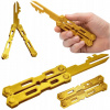 KEYLISONG RIVALS ROBLOX ZLATÁ REPLIKA 3D MOTÝLIK BALISONG HRAČKA