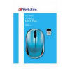 Verbatim Myš Go Nano 49044, 1600DPI, 2.4 [GHz], optická, 3tl., bezdrôtová, modrá, 2 ks AA