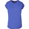 Urban Classics Dámske tričko s pČervenáĺženými ramenami TB771 ModráFialová M