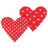 Bellatex Tvarovaný vankúš Srdce ​ červená 18x20 2ks