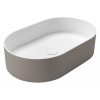 Sapho THIN umývadlo na dosku, Rockstone, 55x35cm, biela mat/agila WN205-43