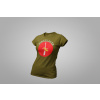 GG-God.sk Tričko Kingslayer Dámske Farba: Zelená (Khaki), Veľkosť: XL, Grafika: Vpredu (Front)