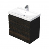 Swiss aqua technologies Koupelnová skříňka s umyvadlem SAT Cube Way 80x71x46 cm hnědá mat CUBE3D46803ZHVER