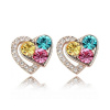 Náušnice srdiečka s kamienkami