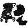 Kinderkraft Yoxi 3v1 Black Hlboká vanička Mink Pro i-Size