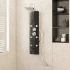 vidaXL Sprchový panel zo skla 25x47,5x130 cm čierny - Čierna - 173958-108216