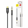 Baseus CAM01-01 USB type C M - Jack 3,5 mm M, 1,2m, černý