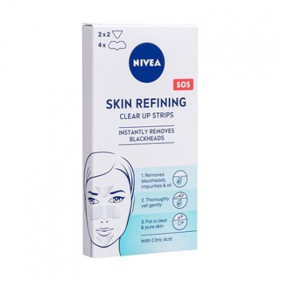 Nivea Skin Refining SOS Clear Up Strips čisticí náplasti proti černým tečkám 8 ks