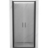 Mexen Exo dvojité sprchové dvere 80 cm, priehľadné, čierne - 814-080-000-70-00