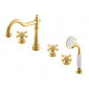 MORAVA RETRO - Vaňová batéria 5-otvorová, Zlatá lesklá MK364.0PZ, RAV Slezák Farba: ZLATÁ - lesklá, Rozmer: 1/2