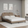 Rám postele s čelem cappuccino 120x200 cm umělá kůže Hnědá 3208086