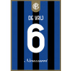 Superfutbal Maketa dresu Inter Miláno, modrá / čierna Rozmer: A3, Meno a číslo: De Vrij 6