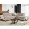 Rohová sedacia súprava Sergio, béžová látka, ľavý roh