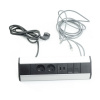 Rohová zásuvková lišta 2x 230V + 2x USB + 2x RJ45