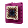 Pro Háčkování Vypínací podložka na čtverce. - verze V2 - 17,5 cm - purpurová