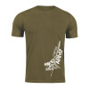 DRAGOWA krátke tričko spartan army Myles, olivová 160g/m2 - XS