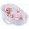 Realistické miminko - holčička Albína v přenosné tašce od španělské firmy Marina & Pau (Petite Cuna - 40 cm)