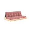 Karup design BASE SOFA natural pine (pohovka z borovice) sorbet pink 516 karup black