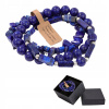Sada 3 x Náramok 5-8 mm Lazuritový kameň modrý Lapis Lazuli Unisex