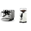 Rocket Espresso Bicocca, stainless silver + Eureka Mignon Silenzio 55, CR white