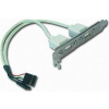 Gembird vývod 2x USB z MB na záslepku skrine, kábel 25cm, bulk CCUSBRECEPTACLE