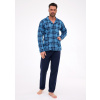 Cornette pyžamo 114/82 dlhé/r 3XL-5XL pánske bez zipsu tmavě modrá 3xl