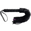 ROUGE Leather Handle Short Suede Flogger Black/Purple