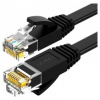 Plochý sieťový kábel UGREEN Ethernet RJ45, Cat.6, UTP, 5m (čierny)