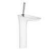 Hansgrohe PuraVida, páková umývadlová batéria 200 s odtokovou súpravou Push-Open, biela/chrómová, HAN-15081400