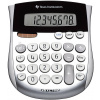 Texas Instruments TI-1795 SV kapesní kalkulačka, displej (počet míst) 8, solární napájení, na baterii, stříbrná