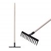 Hrable záhradne Strend Pro Premium R-606, 12 zubé, kované, drevená násada