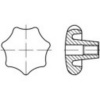 TOOLCRAFT hviezdicové rukoväti 12 mm Liatina 138254 10 ks; 138254