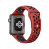 AppleMix Remienok pre Apple Watch Ultra 49 mm / 45 mm / 44 mm / 42 mm - silikónový - červený / čierny - (M/L)