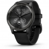Garmin vivomove Trend, nerezová oceľ Slate lunette, čierne puzdro, silikónový remienok 010-02665-00
