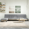 zahrada-XL Pohovka v tvare L bledosivá 255x140x70 cm látka 3157226