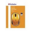 Verbatim Myš Go Nano 49045, 1600DPI, 2.4 [GHz], optická, 3tl., bezdrôtová, oranžová, 2 ks AA