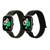 kwmobile řemínek k hodinkám Redmi Watch 4 / - černá / tmavě zelená (Řemínek k hodinkám kwmobile pro Xiaomi Redmi Watch 4 / - černá / tmavě zelená)