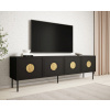 Nábytek PEGAS s.r.o. Tv komoda PALAZZO 200 RTV, černá/dub craft