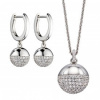 Vianočný set Fiorelli Silver náušnice + náhrdelník CZ Z1559