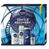 NoName NIVEA_SET Men Gentle Recovery Ochranná sada péče pěna na holení Silver Protect 200ml + balzám po holení Silver Protect 100ml + sprchový gel 3 v 1 Protect & Care 250ml + antiperspirant roll-on S
