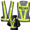POPRUHY REFLEXNÁ VESTA NÁPIS POĽSKO veľkosť L