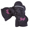 Little Angel Rukavice s palcom Outlast® Čierna-výšivka ružová Veľ. 4 (5-7 rokov)