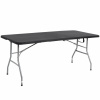 Springos Skladací cateringový stôl 180x75 cm RAUT GF0056 čierny